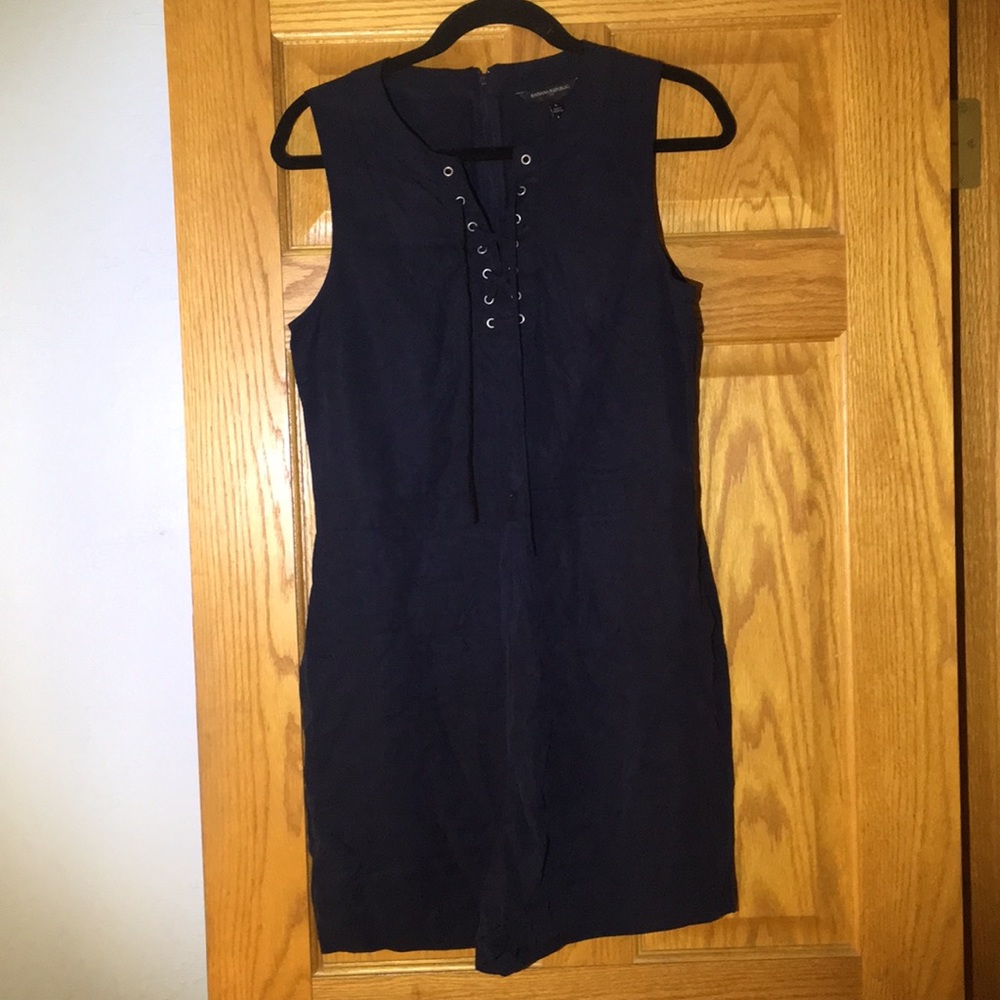 Navy Blue Banana Republic Factory Romper